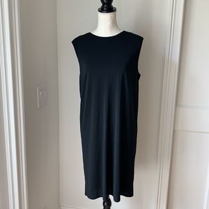Helmut Lang round neck sleeveless shift dress in size M